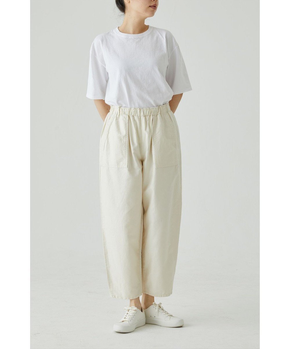 【サキュウ/caqu】の【洗える/涼しい/コットンリネン】linen barrel baker pants コットンリネンモールスキンバレルパンツ インテリア・キッズ・メンズ・レディースファッション・服の通販 founy(ファニー) 　ファッション　Fashion　レディースファッション　WOMEN　パンツ　Pants　洗える　Washable　ギャザー　Gather　ジーンズ　Jeans　フラップ　Flap　ポケット　Pocket　リネン　Linen　A/W・秋冬　Aw・Autumn/Winter・Fw・Fall-Winter　S/S・春夏　Ss・Spring/Summer　夏　Summer　ivory|ID: prp329100004543177 ipo3291000000032103240