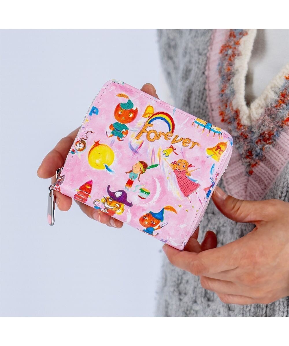 【ツモリチサト キャリー/tsumori chisato CARRY】のピーターパン ラウンドファスナー 2つ折り財布 インテリア・キッズ・メンズ・レディースファッション・服の通販 founy(ファニー) 　ファッション　Fashion　レディースファッション　WOMEN　財布　Wallets　キャラクター　Character　ラウンド　Round　財布　Wallet　ピンク|ID: prp329100004543811 ipo3291000000032266738