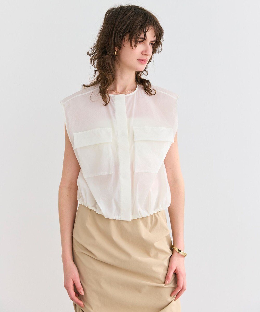 【ベイジ,/BEIGE,】の【洗える】LANTANA / ビックポケットノースリーブブルゾン 人気、トレンドファッション・服の通販 founy(ファニー) 　ファッション　Fashion　レディースファッション　Ladies' Fashion Online　アウター　Coat Outerwear　ブルゾン　Blouson/Jackets　トップス・カットソー　Tops/Tshirt　キャミソール / ノースリーブ　No Sleeves　シャツ/ブラウス　Shirts/Blouses　春　Spring　洗える　Washable　コンパクト　Compact　シアー　Sheer　ストレッチ　Stretch　スポーティ　Sporty　タンク　Tank　ノースリーブ　No Sleeve　バルーン　Balloon　フラップ　Flap　ブルゾン　Blouson　ポケット　Pocket　羽織　Haori　ワイド　Wide　S/S・春夏　Ss・Spring/Summer　夏　Summer　エレガント 上品　Elegant　 other-1|ID: prp329100004543912 ipo3291000000032674877