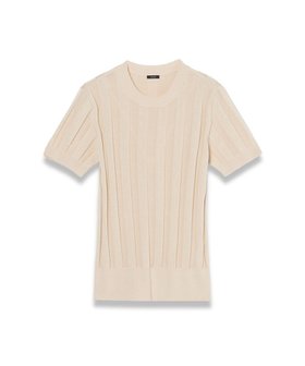 【ジョゼフ/JOSEPH】の【WEB OUTLET限定・洗える】コットンシルクリブ ラウンドネックニットティー 人気、トレンドファッション・服の通販 founy(ファニー) ファッション Fashion レディースファッション Fashion for Women トップス・カットソー Cut & Sew Tops ニット Knit Tops & Sweaters アウトレット Outlet / Clearance コンパクト Compact, Small Size シルク Silk, 100% Silk セーター Sweater, Knitwear ラウンド Round, Round Neck 夏 Summer 春 Spring S/S・春夏 SS, Spring/Summer, Warm Season 洗える Machine Washable |ID:prp329100004543938