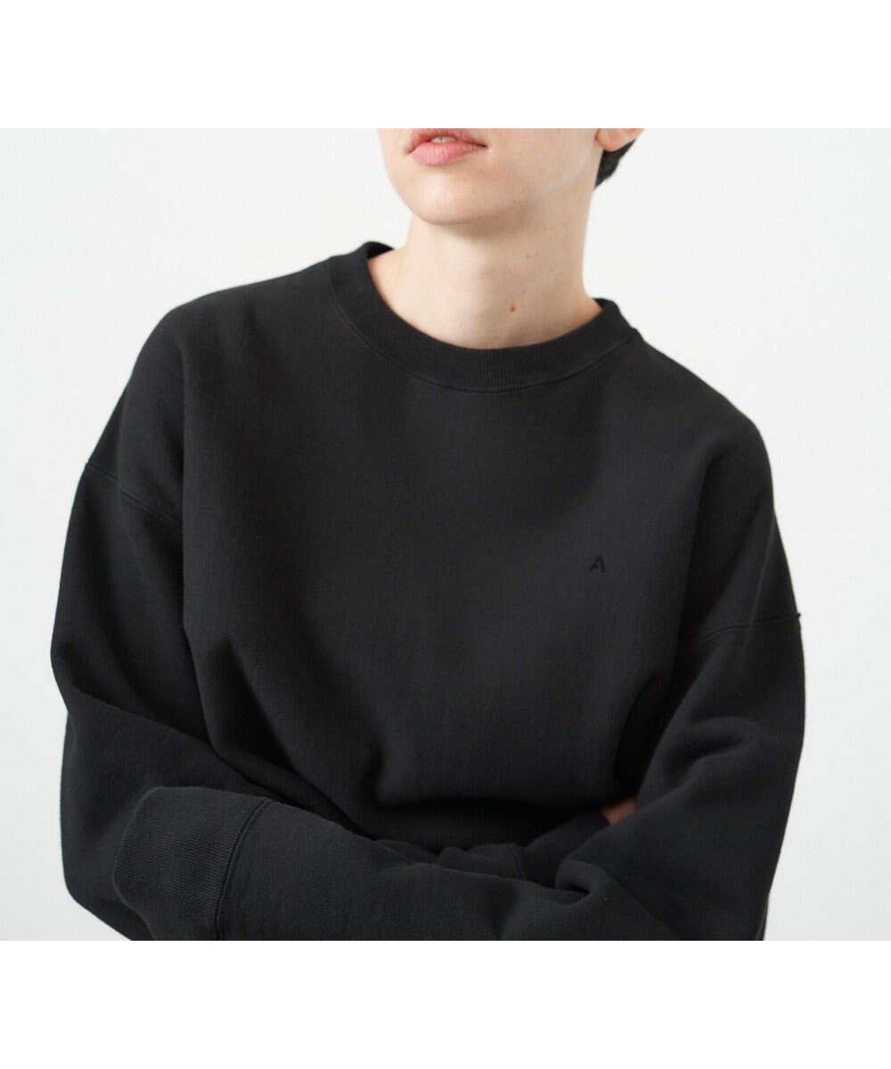 【エイトン/ATON】のGARMENT DYED URAKE オーバーサイズスウェットシャツ - UNISEX インテリア・キッズ・メンズ・レディースファッション・服の通販 founy(ファニー) 　ファッション　Fashion　レディースファッション　WOMEN　トップス・カットソー　Tops/Tshirt　シャツ/ブラウス　Shirts/Blouses　パーカ　Sweats　スウェット　Sweat　ヴィンテージ　Vintage　ジャージ　Jersey　スウェット　Sweat　トライアングル　Triangle　トレーナー　Trainer　定番　Standard　ベルベット　Velvet　ユニセックス　Unisex　A/W・秋冬　Aw・Autumn/Winter・Fw・Fall-Winter　S/S・春夏　Ss・Spring/Summer　再入荷　Restock/Back In Stock/Re Arrival　夏　Summer　BLACK|ID: prp329100004543965 ipo3291000000032109988