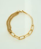 【イェッカ ヴェッカ/YECCA VECCA】のコンビチェーンステンレスブレスレット Gold|ID: prp329100004544024 ipo3291000000032410202