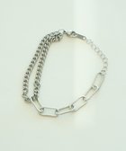 【イェッカ ヴェッカ/YECCA VECCA】のコンビチェーンステンレスブレスレット Silver|ID: prp329100004544024 ipo3291000000032410203