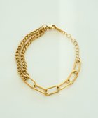 【イェッカ ヴェッカ/YECCA VECCA】のコンビチェーンステンレスブレスレット Gold|ID: prp329100004544024 ipo3291000000032709613