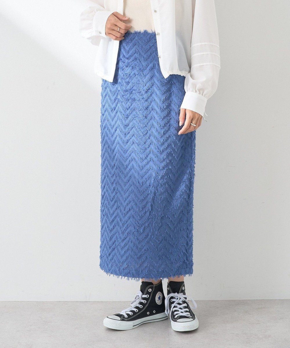 【アースミュージックアンドエコロジー/earth music&ecology】のフリンジナロースカート インテリア・キッズ・メンズ・レディースファッション・服の通販 founy(ファニー) 　ファッション　Fashion　レディースファッション　Fashion for Women　スカート　Skirts　シアー　Sheer, See-Through　フリンジ　Fringe, Tassel　ポケット　Pocket, Pocket Detail　A/W・秋冬　Autumn/Winter　Blue|ID: prp329100004544032 ipo3291000000033501765