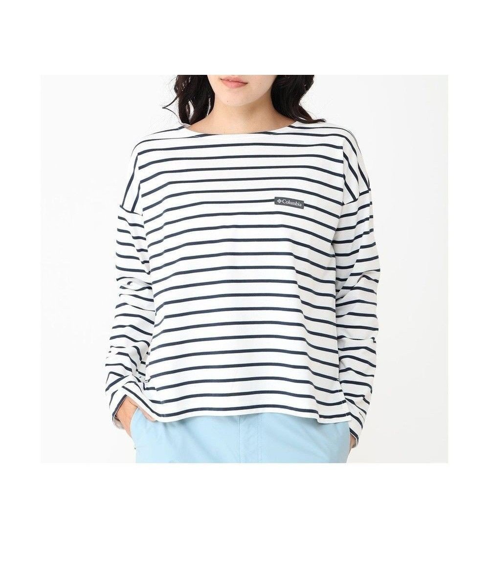 【コロンビア/Columbia】のColumbia/ ウィメンズリラクシングモーメントIIロングスリーブクルー /コロンビア インテリア・キッズ・メンズ・レディースファッション・服の通販 founy(ファニー) 　ファッション　Fashion　レディースファッション　Fashion for Women　トップス・カットソー　Cut & Sew Tops　シャツ・ブラウス・オフィスカジュアル　Elegant Blouses & Button-Ups　ロングTシャツ・Tシャツ　Longline T-Shirts & Tees　カットソー・ベーシックTシャツ　Cut-and-Sewn Tops / Stretch Tees & Basics　アウトドア　Outdoor Clothing　カットソー　Cut and Sewn Top　コンパクト　Compact, Small Size　スリット　Slit, Slit Detail　トレンド　Trend, Trending Now　ヘムライン　Hemline, Bottom Cut　ボーダー　Border, Stripe　半袖　Short Sleeve, Half Sleeve　リラックス　Relax, Relaxed Fit　ロング　Long, Long-Length　ワイド　Wide, Wide Fit　A/W・秋冬　Autumn/Winter　S/S・春夏　SS, Spring/Summer, Warm Season　おすすめ　Recommended / Our Picks　夏　Summer　旅行　Travel　Sea Salt|ID: prp329100004544231 ipo3291000000032389790