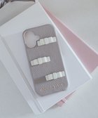 【メゾンドフルール/Maison de FLEUR】のリボンアイフォン16ケース Grayish Blue|ID: prp329100004544369 ipo3291000000033042423