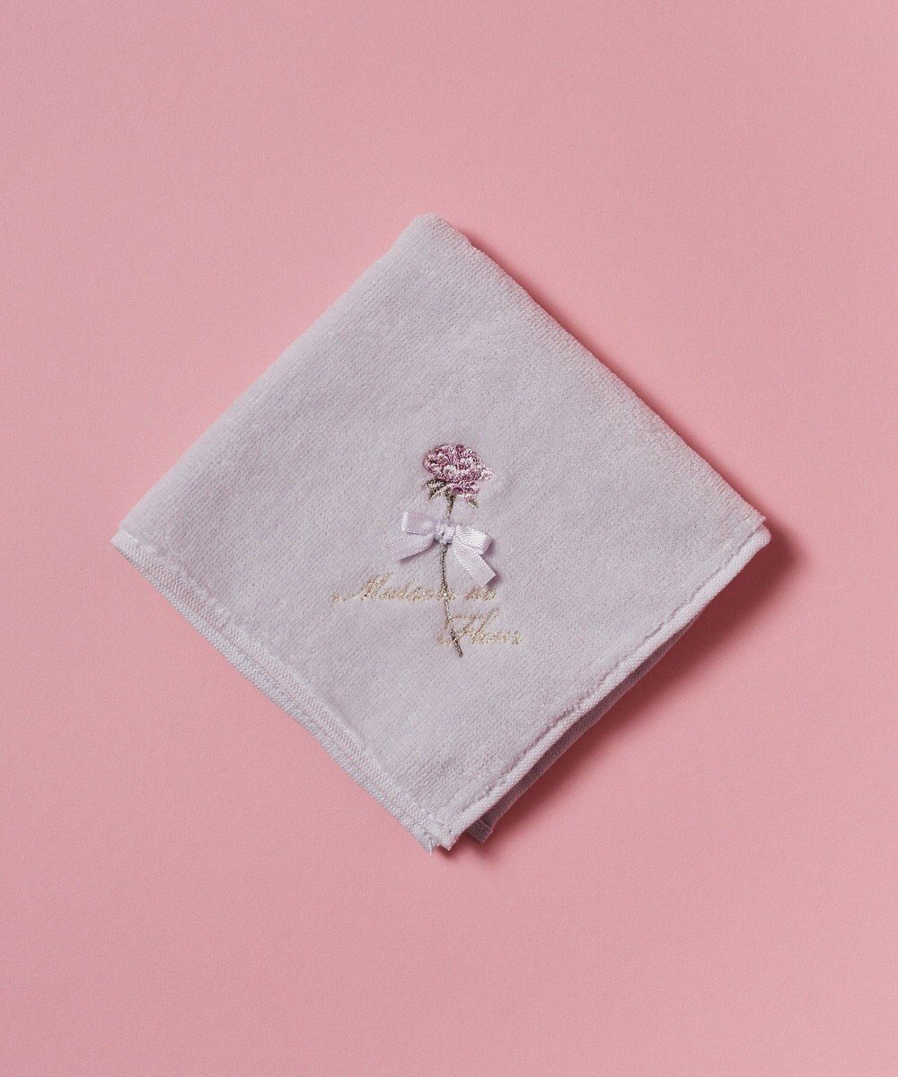 【メゾンドフルール/Maison de FLEUR】のローズ刺繍タオルハンカチ インテリア・キッズ・メンズ・レディースファッション・服の通販 founy(ファニー) 　ファッション　Fashion　レディースファッション　Fashion for Women　ミニ財布・二つ折り財布　Wallets & Card Cases　コンパクト　Compact, Small Size　財布　Wallet, Purse　タオル　Towel, Bath Towel　ハンカチ　Handkerchief, Hanky　ハンド　Hand, Handmade　モチーフ　Motif, Design Theme　リボン　Ribbon, Bow　ローズ　Rose, Rose Motif　おすすめ　Recommended / Our Picks　エレガント 上品　Elegant　ギフト プレゼント　Gift / Present　Lilac|ID: prp329100004544422 ipo3291000000032498081
