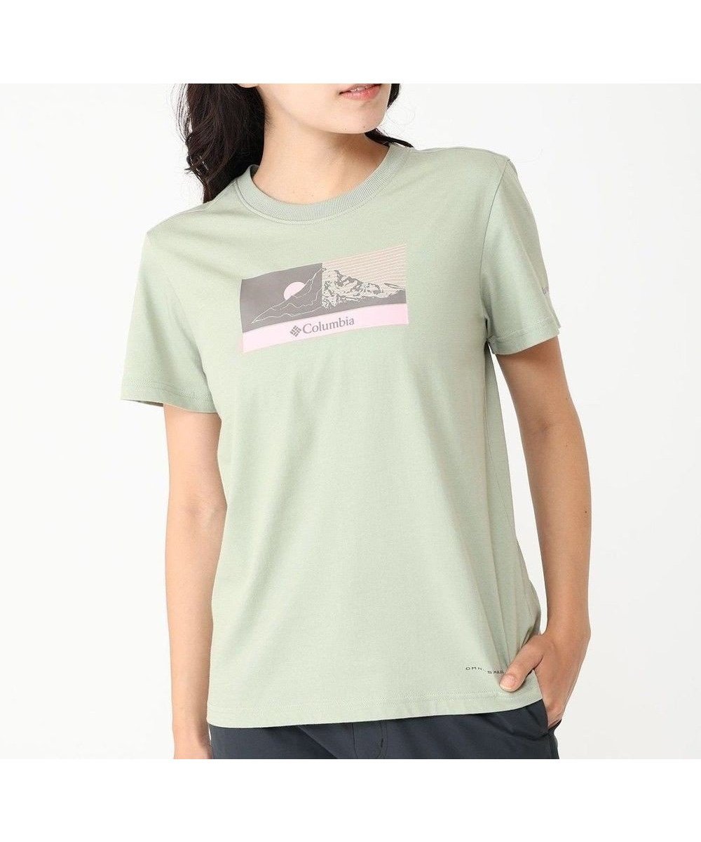 【コロンビア/Columbia】のColumbia/ デルタドリフトグラフィックショートスリーブTシャツ /コロンビア インテリア・キッズ・メンズ・レディースファッション・服の通販 founy(ファニー) 　ファッション　Fashion　レディースファッション　WOMEN　トップス・カットソー　Tops/Tshirt　シャツ/ブラウス　Shirts/Blouses　ロング / Tシャツ　T-Shirts　カットソー　Cut and Sewn　アウトドア　Outdoor　カットソー　Cut And Sew　グラフィック　Graphic　サークル　Circle　ジャージ　Jersey　パターン　Pattern　フロント　Front　プリント　Print　ベーシック　Basic　ボックス　Box　夏　Summer　S/S・春夏　Ss・Spring/Summer　A/W・秋冬　Aw・Autumn/Winter・Fw・Fall-Winter　Safari、 Linear Peakscape|ID: prp329100004544436 ipo3291000000032270377