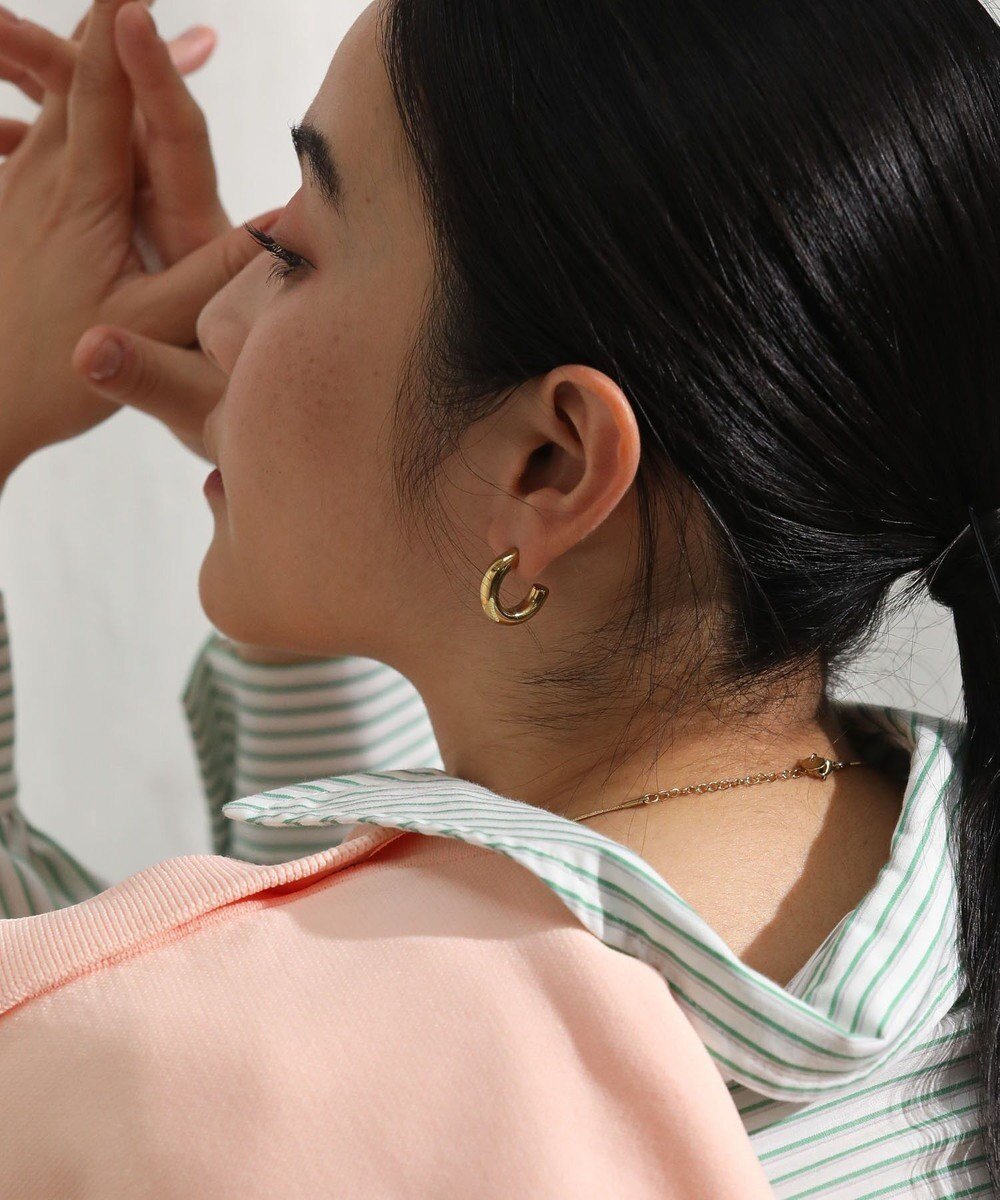【グリーンパークス/Green Parks】のeverywalk.ステンレスチャンキーフープピアス インテリア・キッズ・メンズ・レディースファッション・服の通販 founy(ファニー) 　ファッション　Fashion　レディースファッション　Fashion for Women　アクセサリー　Fashion Accessories　シンプル　Simple, Minimal　フォルム　Silhouette, Form　フープ　Hoop, Hoop Earrings　定番　Standard, Basic Item　Gold|ID: prp329100004544471 ipo3291000000032775726
