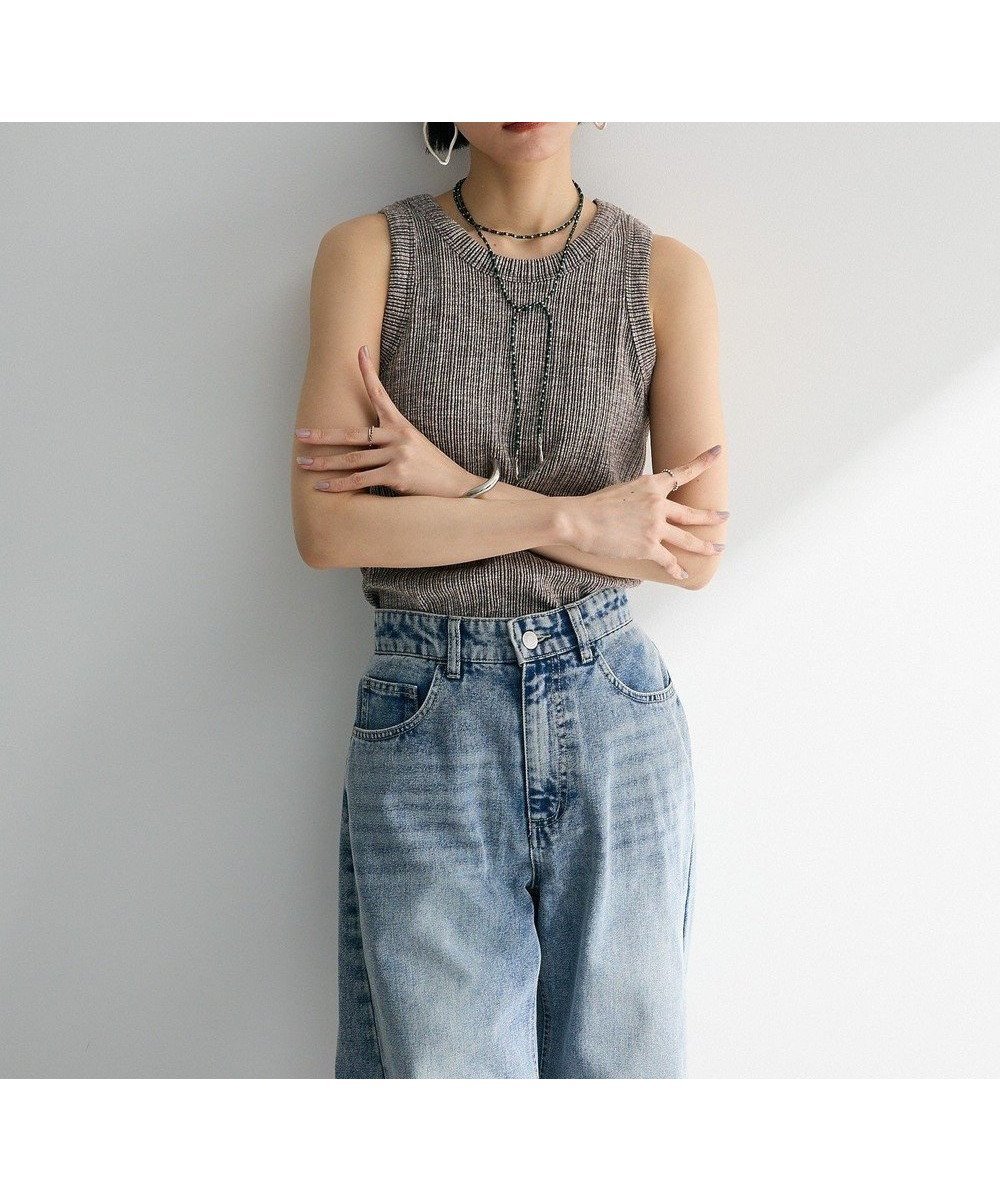 【グリーンパークス/Green Parks】のメランジタンクトップ インテリア・キッズ・メンズ・レディースファッション・服の通販 founy(ファニー) 　ファッション　Fashion　レディースファッション　Ladies' Fashion Online　トップス・カットソー　Tops/Tshirt　キャミソール / ノースリーブ　No Sleeves　キャミソール　Camisole　シンプル　Simple　タンク　Tank　フィット　Fit　ボトム　Bottom　ポケット　Pocket　メランジ　Melange　夏　Summer　春　Spring　S/S・春夏　Ss・Spring/Summer　Brown|ID: prp329100004544485 ipo3291000000032479376