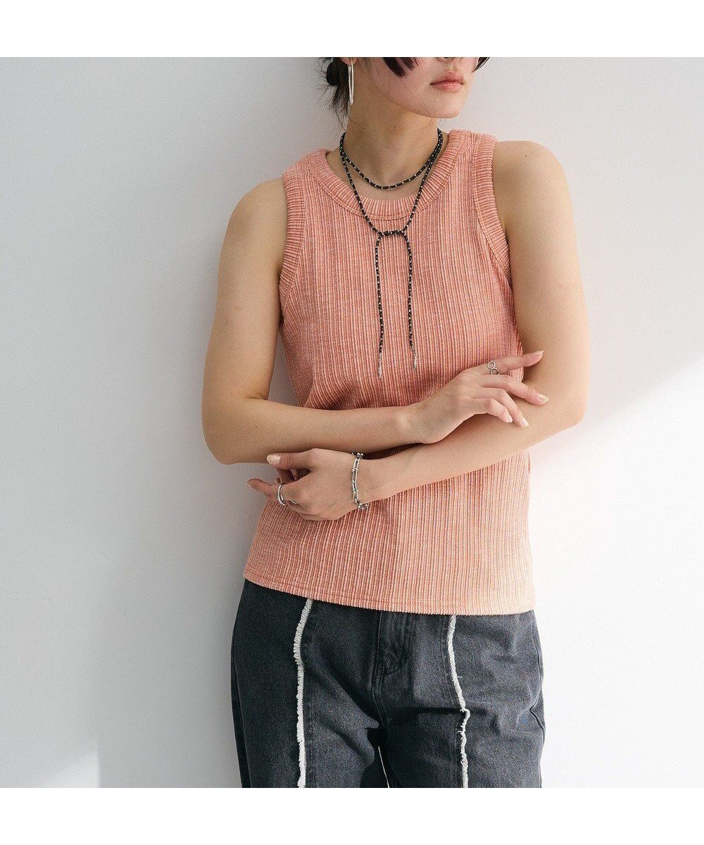 【グリーンパークス/Green Parks】のメランジタンクトップ インテリア・キッズ・メンズ・レディースファッション・服の通販 founy(ファニー) 　ファッション　Fashion　レディースファッション　Fashion for Women　トップス・カットソー　Cut & Sew Tops　キャミソール&ノースリーブ　Camisoles & Sleeveless Tops　キャミソール　Camisole, Spaghetti Strap Top　シンプル　Simple, Minimal　タンク　Tank Top, Sleeveless Top　フィット　Fit, Slim Fit　ボトム　Bottoms, Lower Wear　ポケット　Pocket, Pocket Detail　メランジ　Melange, Mixed Yarn　夏　Summer　春　Spring　S/S・春夏　SS, Spring/Summer, Warm Season　Orange|ID: prp329100004544485 ipo3291000000033231188