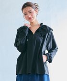 【フェルゥ/Feroux】の【接触冷感・UVカット・吸水速乾】ラッシュガード ケープギャザー ブラウス 人気、トレンドファッション・服の通販 founy(ファニー) ファッション Fashion レディースファッション Fashion for Women トップス・カットソー Cut & Sew Tops シャツ・ブラウス・オフィスカジュアル Elegant Blouses & Button-Ups 春 Spring ギャザー Gathered, Ruffled 吸水 Absorbent, Quick-Dry 軽量 Lightweight, Ultra Light フェミニン Feminine, Girly フリル Frill, Ruffle 水着 Swimsuit, Swimwear S/S・春夏 SS, Spring/Summer, Warm Season 夏 Summer ビジネス 仕事 通勤 Business / Work / Commuting thumbnail ブラック系|ID: prp329100004544498 ipo3291000000033122493