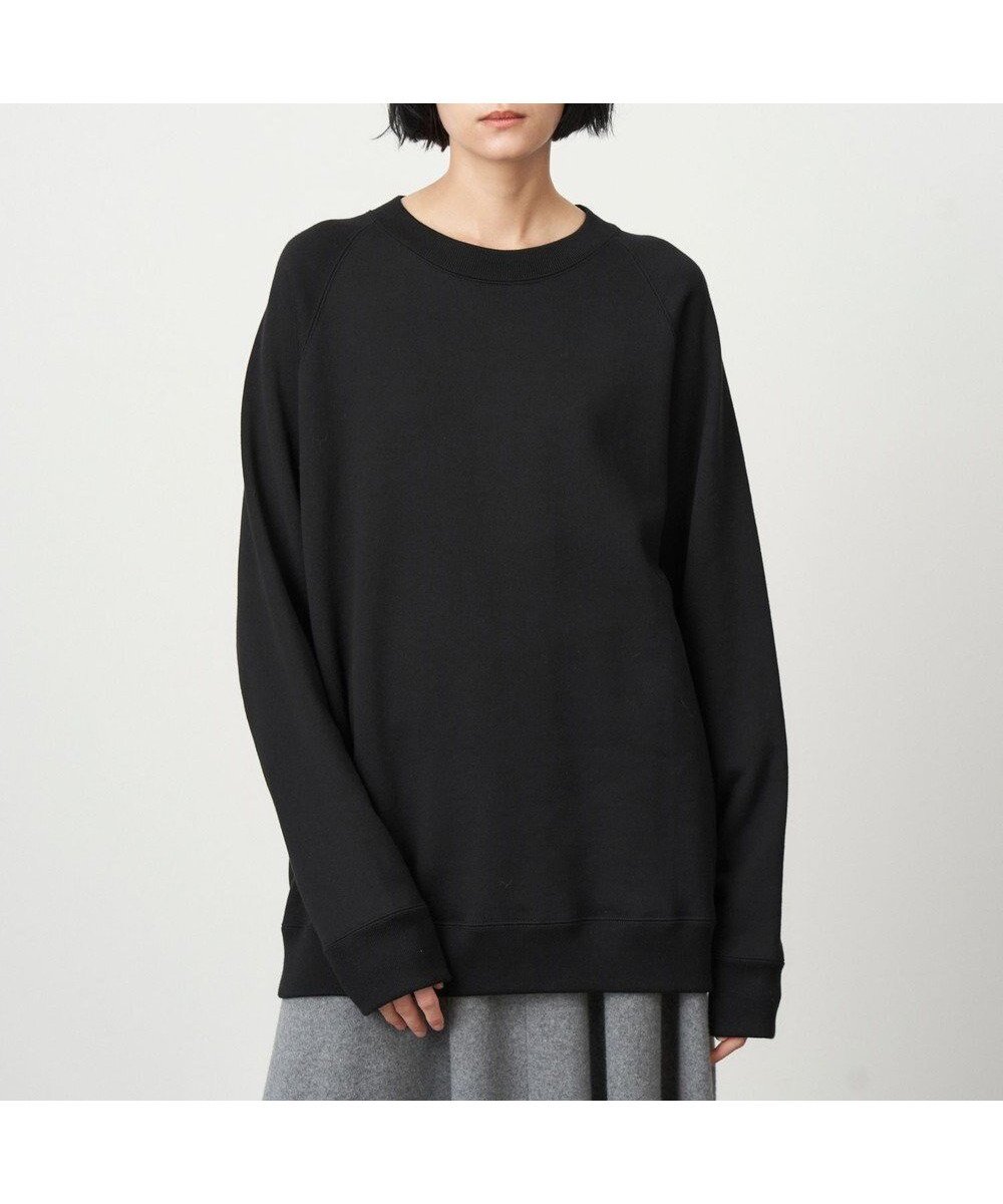 【エイトン/ATON】のZERO URAKE スウェットシャツ - UNISEX インテリア・キッズ・メンズ・レディースファッション・服の通販 founy(ファニー) 　ファッション　Fashion　レディースファッション　Fashion for Women　トップス・カットソー　Cut & Sew Tops　シャツ・ブラウス・オフィスカジュアル　Elegant Blouses & Button-Ups　レディースパーカー・カジュアルフーディー　Casual Hoodies & Sweatshirts　スウェット・クルーネックトップス　Sweatshirts & Crewnecks / Relaxed Fit Sweat Tops　吸水　Absorbent, Quick-Dry　シルケット　Silket, Silky Cotton　スウェット / スエット　Sweatshirt, Sweatwear　トライアングル　Triangle, Triangular Shape　定番　Standard, Basic Item　ユニセックス　Unisex, Genderless　A/W・秋冬　Autumn/Winter　S/S・春夏　SS, Spring/Summer, Warm Season　再入荷　Restock / Back in Stock　夏　Summer　BLACK|ID: prp329100004544521 ipo3291000000033246495