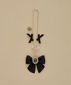 【メゾンドフルール/Maison de FLEUR】のビジューリボンパールバッグチャーム Black|ID: prp329100004544547 ipo3291000000033333755