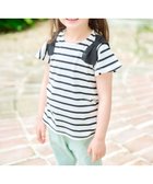 【エニファム/any FAM / KIDS】のひんやりクール 肩リボンTシャツ ブラック×ボーダー|ID: prp329100004544594 ipo3291000000032113441
