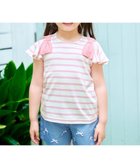 【エニファム/any FAM / KIDS】のひんやりクール 肩リボンTシャツ ピンク×ボーダー|ID: prp329100004544594 ipo3291000000032113442