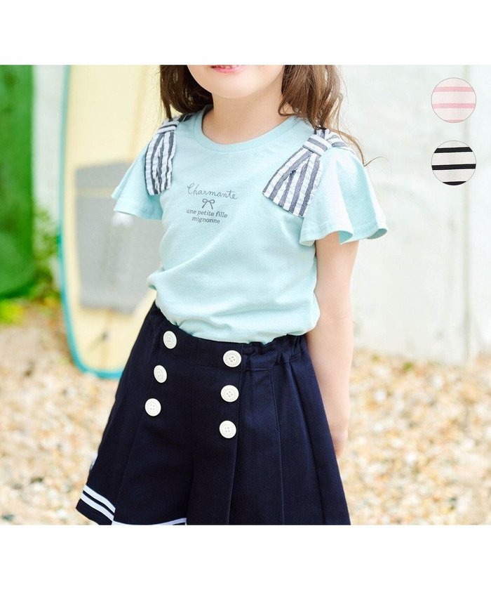 【エニファム/any FAM / KIDS】のひんやりクール 肩リボンTシャツ インテリア・キッズ・メンズ・レディースファッション・服の通販 founy(ファニー) https://founy.com/ ファッション Fashion キッズファッション Fashion for Kids トップス・カットソー Cut & Sew Tops 春 Spring カットソー Cut and Sewn Top クール Cool, Chic ポケット Pocket, Pocket Detail リボン Ribbon, Bow S/S・春夏 SS, Spring/Summer, Warm Season 夏 Summer |ID: prp329100004544594 ipo3291000000032699306