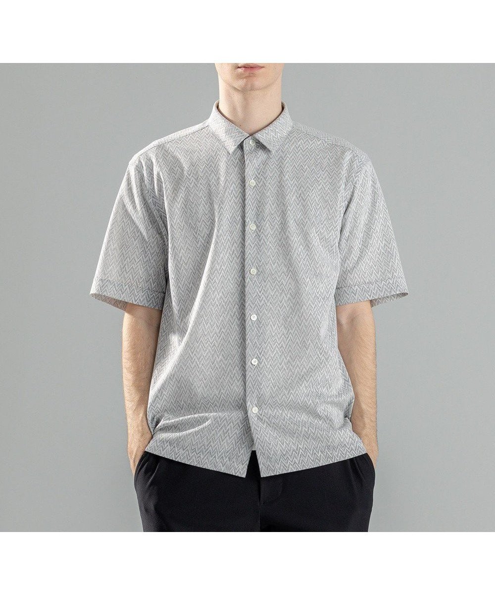 【ジョゼフ オム/JOSEPH HOMME / MEN】の新素材【洗える/通気性】ヨシタレース レギュラーカラー半袖シャツ 人気、トレンドファッション・服の通販 founy(ファニー) 　ファッション　Fashion　メンズファッション　Fashion for Men　トップス・カットソー　Cut & Sew Tops　メンズシャツ　Shirts　シンプル　Simple, Minimal　ジャケット　Jacket, Outerwear　スリット　Slit, Slit Detail　ボックス　Boxy, Box Shape　レギュラー　Regular, Standard Fit　レース　Lace, Lace Fabric　半袖　Short Sleeve, Half Sleeve　夏　Summer　春　Spring　S/S・春夏　SS, Spring/Summer, Warm Season　洗える　Machine Washable　 other-1|ID: prp329100004544618 ipo3291000000032675157