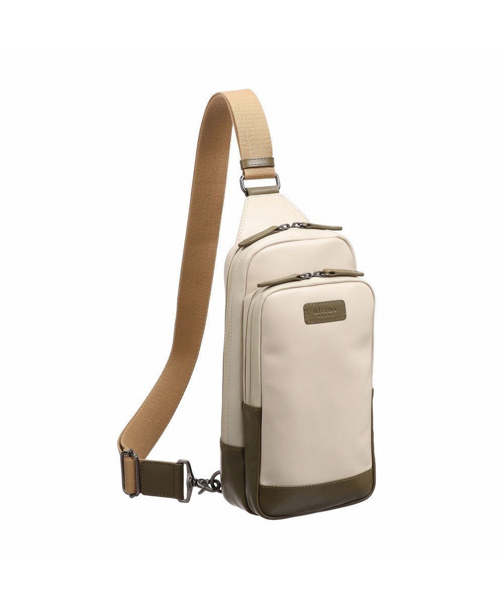 【エース バッグズ アンド ラゲッジ/ACE BAGS & LUGGAGE / MEN】のultima tokyo デルタ ボディバッグ フロントファスナーポケット 17366 ウルティマトーキョー インテリア・キッズ・メンズ・レディースファッション・服の通販 founy(ファニー) 　ファッション　Fashion　メンズファッション　MEN　バッグ　Bag/Men　オイル　Oil　コンビ　Combination　ショルダー　Shoulder　スマート　Smart　なめらか　Smooth　フラット　Flat　フロント　Front　ポケット　Pocket　ポーチ　Pouch　モダン　Modern　ラグジュアリー　Luxury　エレガント 上品　Elegant　アイボリー×モスグリーン|ID: prp329100004544635 ipo3291000000032113623