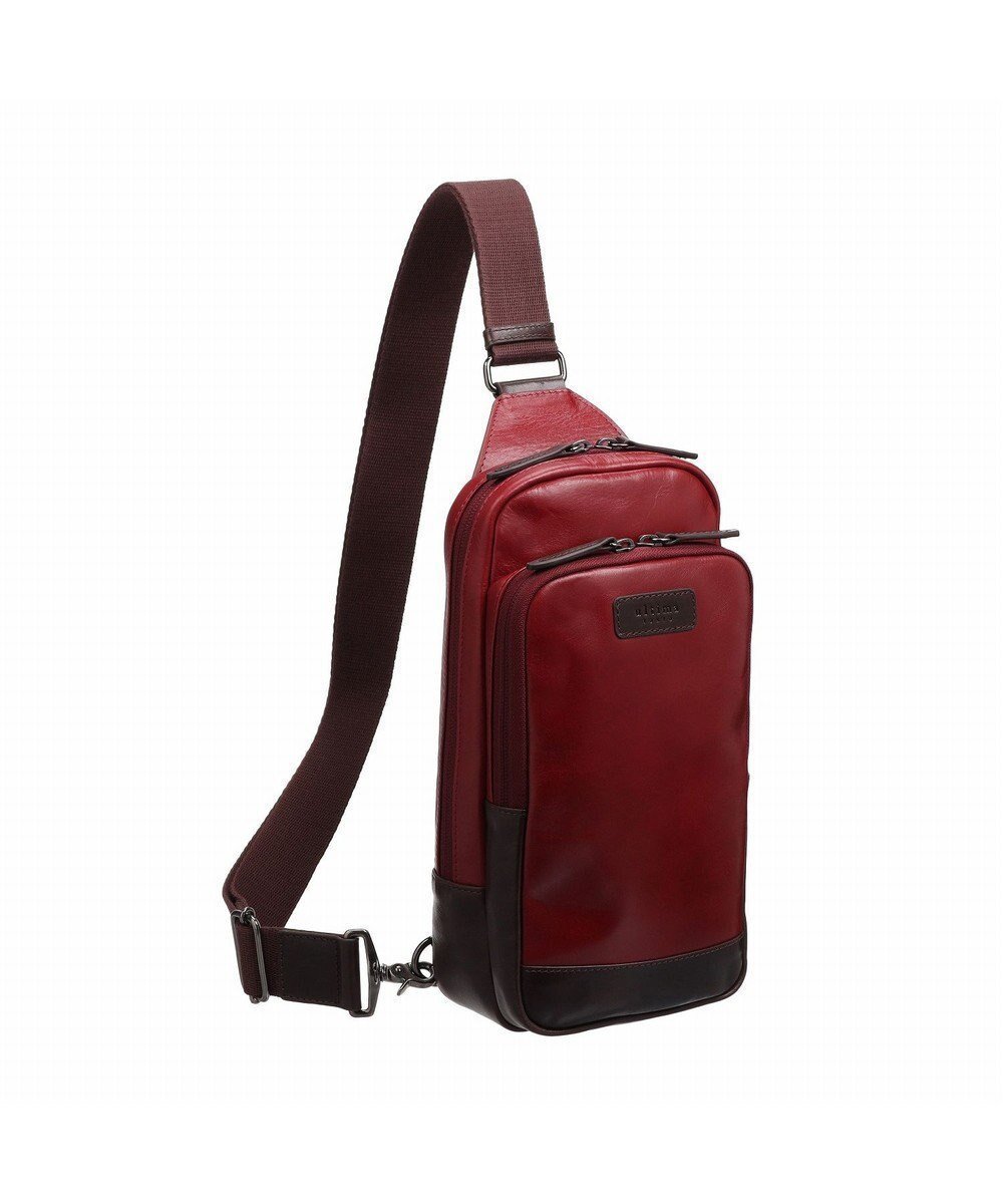 【エース バッグズ アンド ラゲッジ/ACE BAGS & LUGGAGE / MEN】のultima tokyo デルタ ボディバッグ フロントファスナーポケット 17366 ウルティマトーキョー インテリア・キッズ・メンズ・レディースファッション・服の通販 founy(ファニー) 　ファッション　Fashion　メンズファッション　MEN　バッグ　Bag/Men　オイル　Oil　コンビ　Combination　ショルダー　Shoulder　スマート　Smart　なめらか　Smooth　フラット　Flat　フロント　Front　ポケット　Pocket　ポーチ　Pouch　モダン　Modern　ラグジュアリー　Luxury　エレガント 上品　Elegant　ワイン×ダークブラウン|ID: prp329100004544635 ipo3291000000032113624