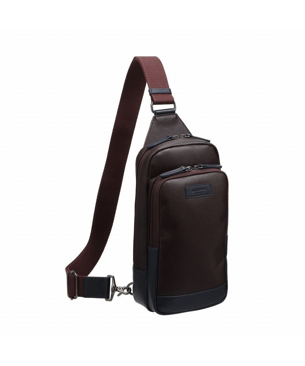 【エース バッグズ アンド ラゲッジ/ACE BAGS & LUGGAGE / MEN】のultima tokyo デルタ ボディバッグ フロントファスナーポケット 17366 ウルティマトーキョー インテリア・キッズ・メンズ・レディースファッション・服の通販 founy(ファニー) 　ファッション　Fashion　メンズファッション　MEN　バッグ　Bag/Men　オイル　Oil　コンビ　Combination　ショルダー　Shoulder　スマート　Smart　なめらか　Smooth　フラット　Flat　フロント　Front　ポケット　Pocket　ポーチ　Pouch　モダン　Modern　ラグジュアリー　Luxury　エレガント 上品　Elegant　ダークブラウン×ネイビー|ID: prp329100004544635 ipo3291000000032113625