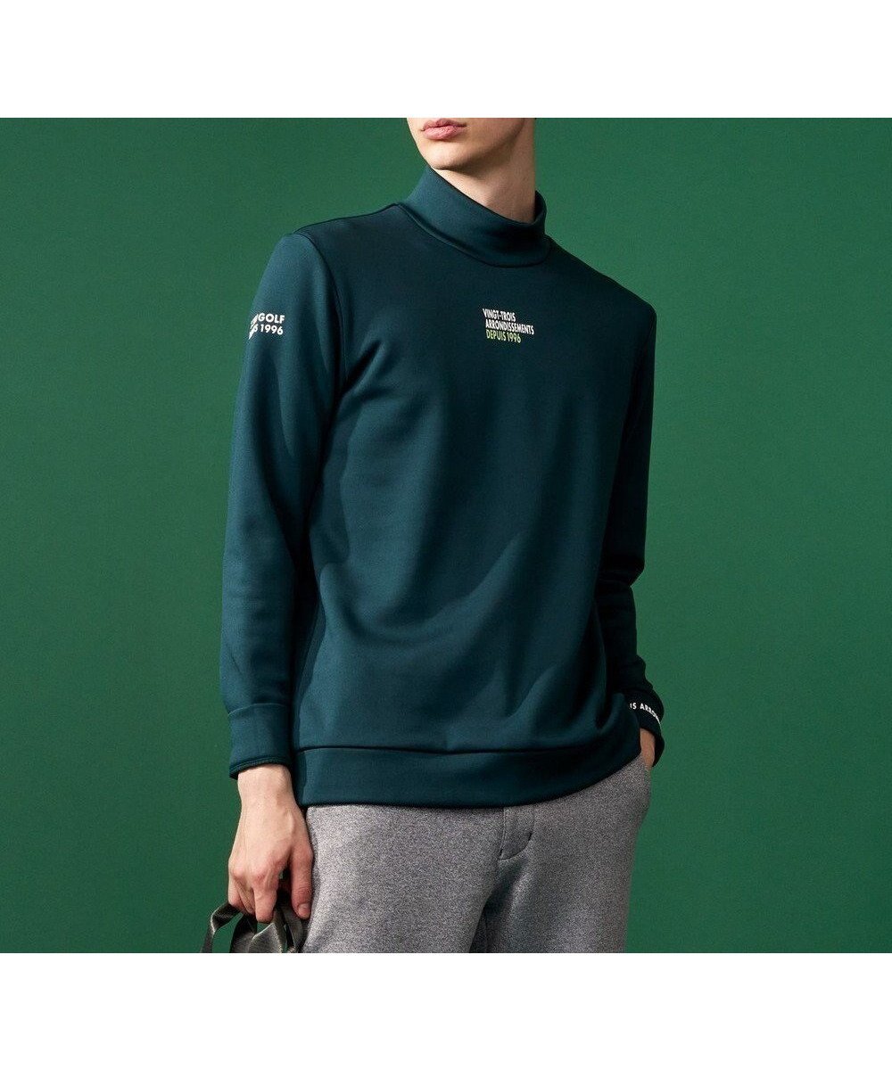 【23区 ゴルフ/23区GOLF / MEN】の【MEN】ストレッチ裏フリース モックネック インテリア・キッズ・メンズ・レディースファッション・服の通販 founy(ファニー) 　ファッション　Fashion　メンズファッション　MEN　トップス・カットソー　Tops/Tshirt/Men　インナー　Inner　グラフィック　Graphic　スウェット　Sweat　ストレッチ　Stretch　スポーティ　Sporty　モックネック　Mock Neck　ワンポイント　One Point　今季　This Season　冬　Winter　A/W・秋冬　Aw・Autumn/Winter・Fw・Fall-Winter　ダークグリーン系|ID: prp329100004544636 ipo3291000000032113629