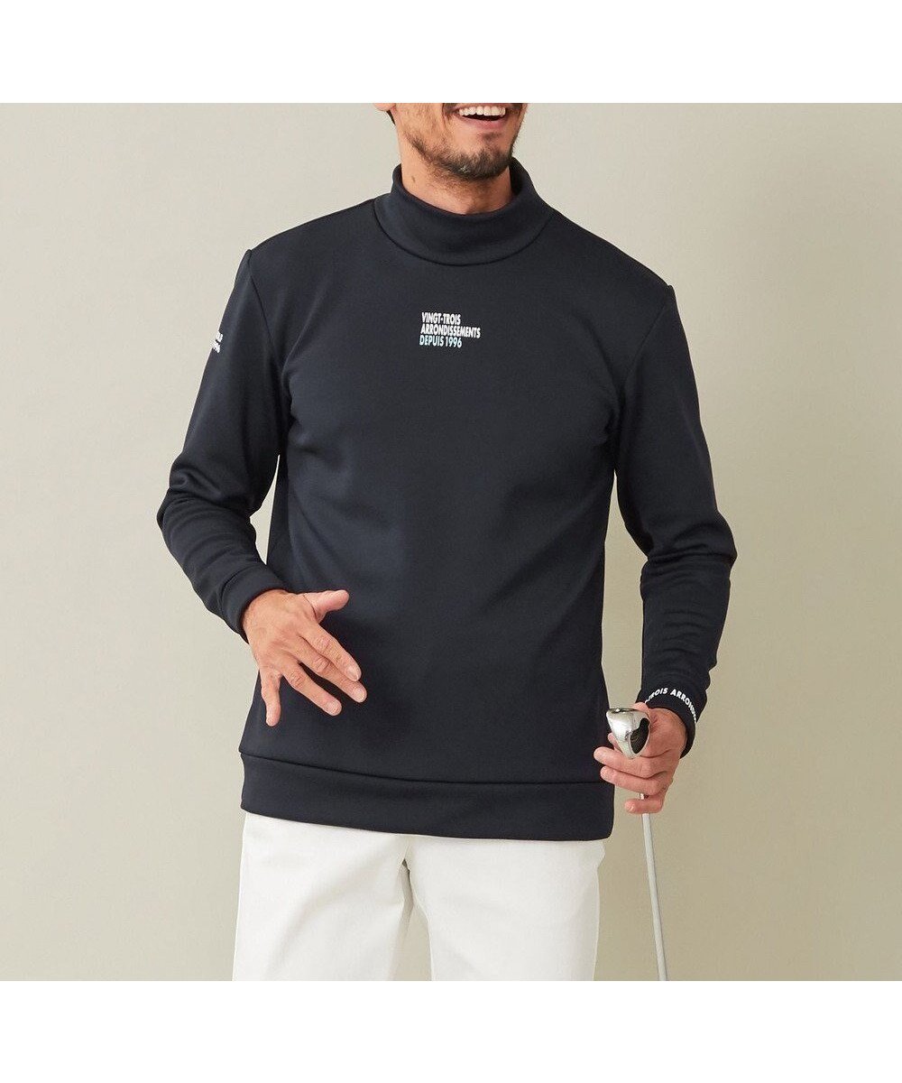【23区 ゴルフ/23区GOLF / MEN】の【MEN】ストレッチ裏フリース モックネック インテリア・キッズ・メンズ・レディースファッション・服の通販 founy(ファニー) 　ファッション　Fashion　メンズファッション　MEN　トップス・カットソー　Tops/Tshirt/Men　インナー　Inner　グラフィック　Graphic　スウェット　Sweat　ストレッチ　Stretch　スポーティ　Sporty　モックネック　Mock Neck　ワンポイント　One Point　今季　This Season　冬　Winter　A/W・秋冬　Aw・Autumn/Winter・Fw・Fall-Winter　ネイビー系|ID: prp329100004544636 ipo3291000000032113630