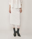 【グレース コンチネンタル/GRACE CONTINENTAL】のドットチュールタイトスカート ホワイト|ID: prp329100004544646 ipo3291000000032113661