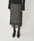 【グレース コンチネンタル/GRACE CONTINENTAL】のドットチュールタイトスカート ブラック|ID: prp329100004544646 ipo3291000000032113663
