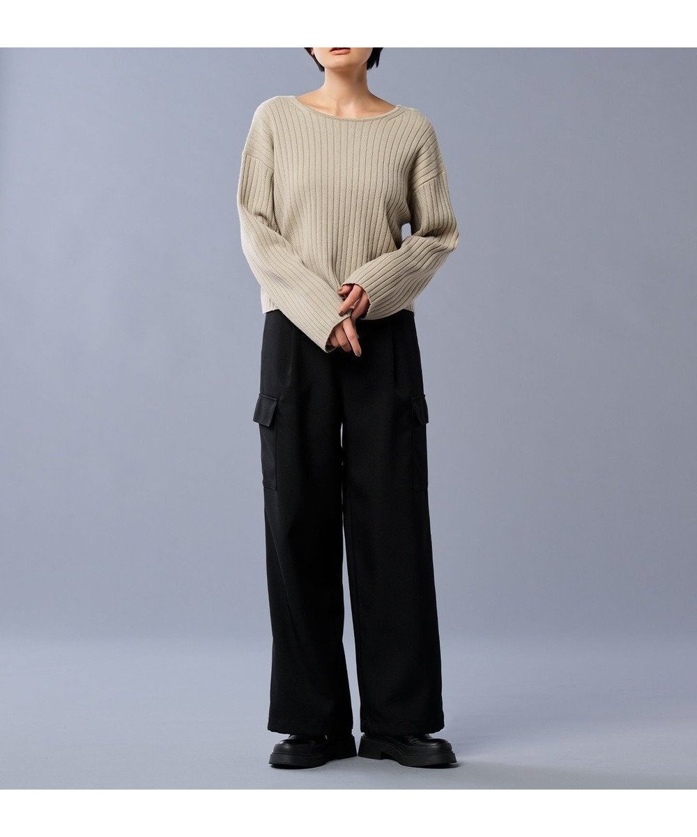 【アンクレイヴ/uncrave】の【防シワ・洗濯機洗い可】ドライタッチツイル カーゴ パンツ(uncrave STANDARD) インテリア・キッズ・メンズ・レディースファッション・服の通販 founy(ファニー) 　ファッション　Fashion　レディースファッション　WOMEN　パンツ　Pants　カーゴパンツ　Cargo Pants　ストレート　Straight　雑誌　Magazine　ツイル　Twill　バルーン　Balloon　フラップ　Flap　ポケット　Pocket　A/W・秋冬　Aw・Autumn/Winter・Fw・Fall-Winter　ブラック|ID: prp329100004544686 ipo3291000000032323368