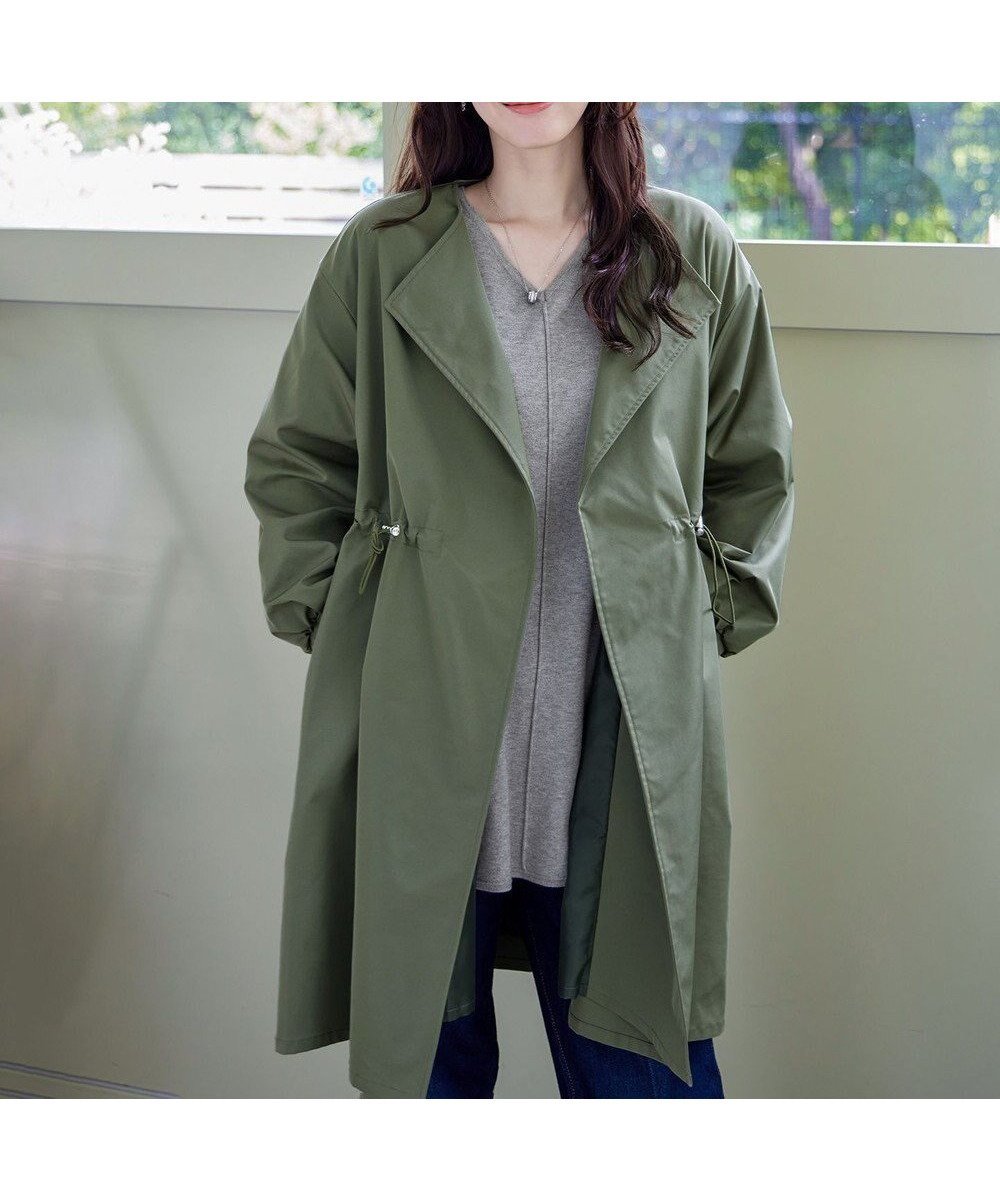 【ティアクラッセ/Tiaclasse】の着流しパフスリーブコート インテリア・キッズ・メンズ・レディースファッション・服の通販 founy(ファニー) 　ファッション　Fashion　レディースファッション　Fashion for Women　アウター　Coat / Outerwear Collection　コート・ロングコート・ピーコート　Long Coats, Peacoats & More　レディースジャケット・軽アウター　Jackets　アクセサリー　Fashion Accessories　ウォッシャブル　Machine Washable　春　Spring　洗える　Machine Washable　秋　Autumn　シューズ　Shoes, Footwear　シルバー　Silver, Metallic Silver　シンプル　Simple, Minimal　ジャケット　Jacket, Outerwear　スリーブ　Sleeve, Long Sleeve / Short Sleeve　チュニック　Tunic, Long Top　ツイル　Twist, Twisted Detail　定番　Standard, Basic Item　フェミニン　Feminine, Girly　ベーシック　Basic, Essential　ポケット　Pocket, Pocket Detail　冬　Winter / This Winter　A/W・秋冬　Autumn/Winter　再入荷　Restock / Back in Stock　エレガント 上品　Elegant　新作・新入荷　New Arrivals / New In　ビジネス 仕事 通勤　Business / Work / Commuting　カーキ|ID: prp329100004544691 ipo3291000000033674178