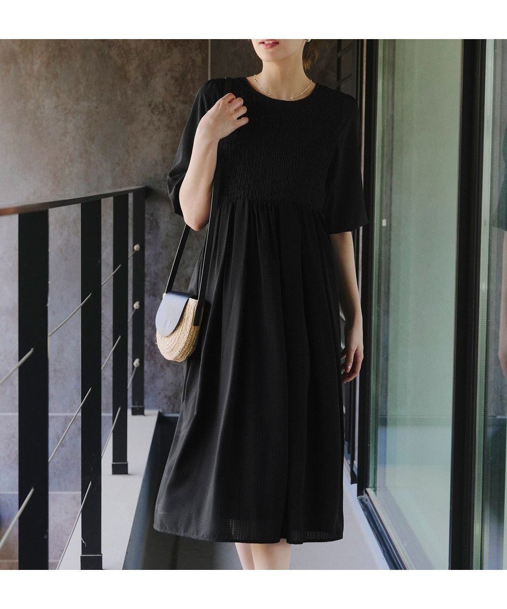 【ティアクラッセ/Tiaclasse】の【洗える】シャーリングパフスリーブシアーワンピース インテリア・キッズ・メンズ・レディースファッション・服の通販 founy(ファニー) ファッション Fashion レディースファッション Fashion for Women ワンピース Dresses アクセサリー Fashion Accessories 春 Spring 洗える Machine Washable カーディガン Cardigan, Knitwear シャーリング Shirring, Ruched スリーブ Sleeve, Long Sleeve / Short Sleeve チュニック Tunic, Long Top フェミニン Feminine, Girly ブラウジング Blouson Silhouette, Cinched Waist ポケット Pocket, Pocket Detail S/S・春夏 SS, Spring/Summer, Warm Season 再入荷 Restock / Back in Stock おすすめ Recommended / Our Picks 夏 Summer 新作・新入荷 New Arrivals / New In ブラック|ID: prp329100004544695 ipo3291000000034757367