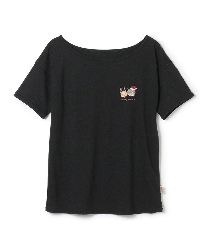 【チャコット/Chacott】の◎【Nela ライン】Tシャツ インテリア・キッズ・メンズ・レディースファッション・服の通販 founy(ファニー) https://founy.com/ ファッション Fashion レディースファッション Fashion for Women トップス・カットソー Cut & Sew Tops シャツ・ブラウス・オフィスカジュアル Elegant Blouses & Button-Ups ロングTシャツ・Tシャツ Longline T-Shirts & Tees クリスマス X'mas Christmas / X'mas ネコ Cat, Feline Motif |ID: prp329100004544700 ipo3291000000032968574