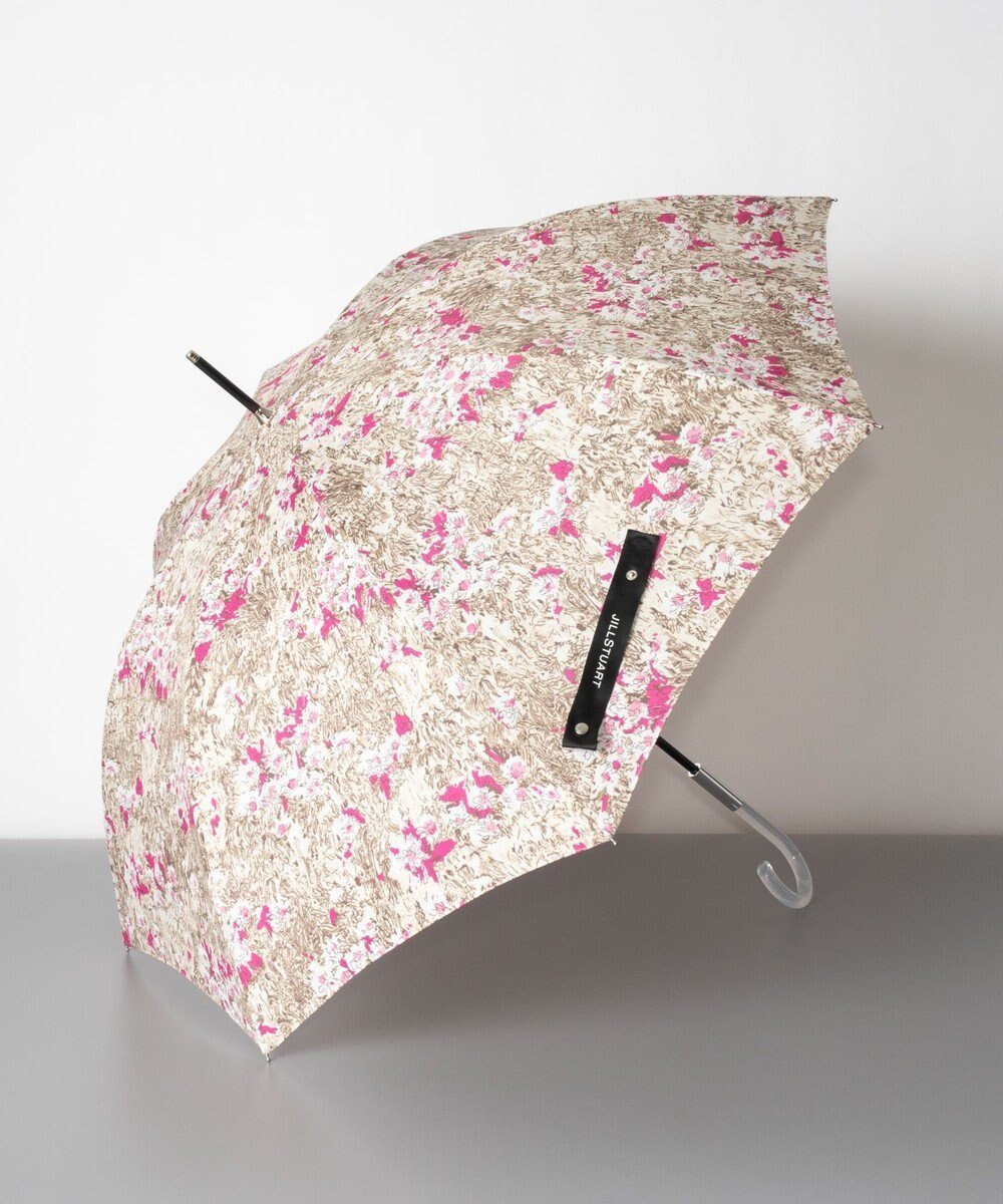 【アウロラ/AURORA】のJILL STUART ジル スチュアート アブストラクトフラワー柄 雨傘(長傘) インテリア・キッズ・メンズ・レディースファッション・服の通販 founy(ファニー) 　ファッション　Fashion　レディースファッション　WOMEN　傘 / レイングッズ　Umbrellas/Rainwear　フラワー　Flower　プリント　Print　リボン　Ribbon　傘　Umbrella　再入荷　Restock/Back In Stock/Re Arrival　ピンクxベージュ|ID: prp329100004544729 ipo3291000000032331235