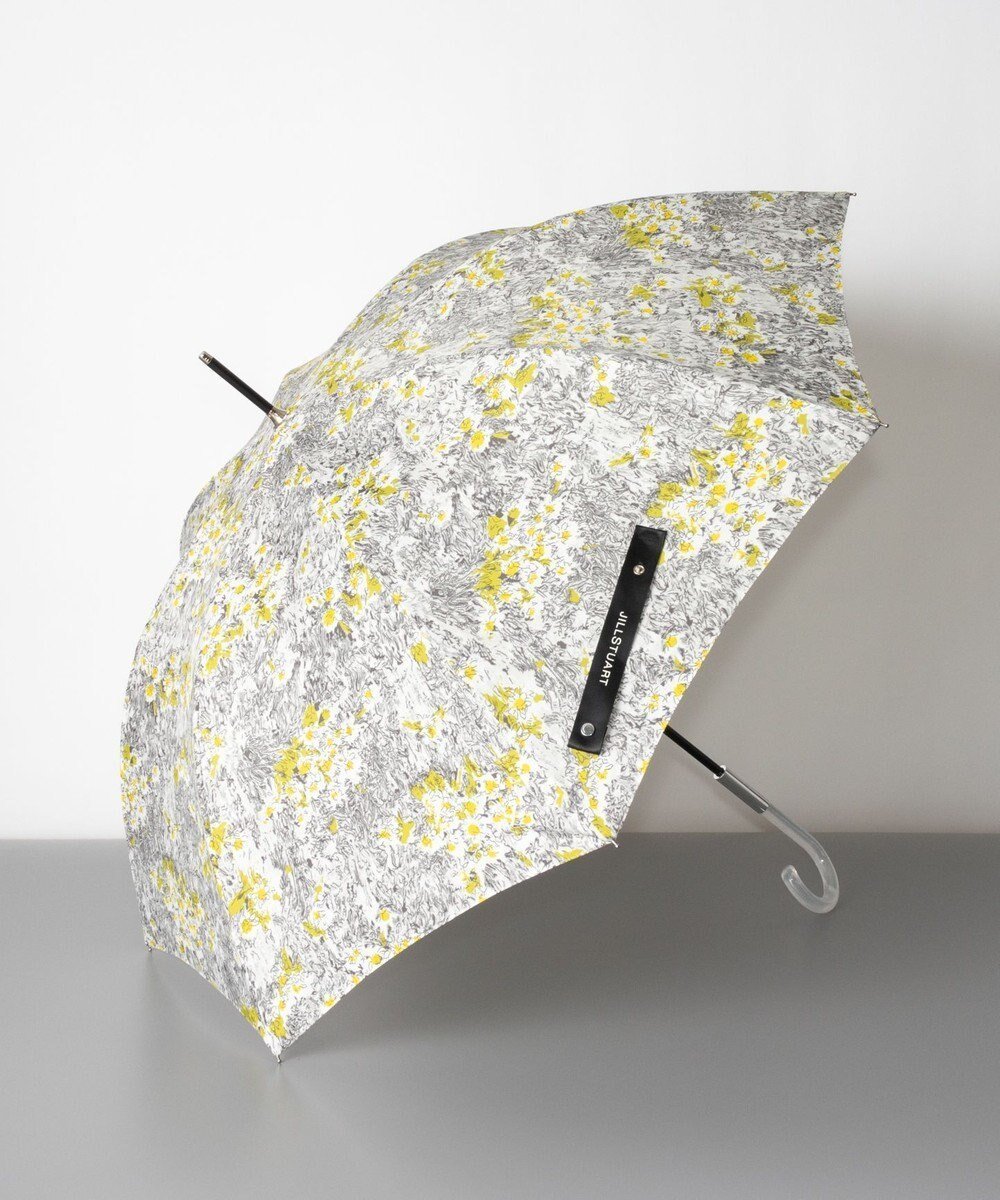 【アウロラ/AURORA】のJILL STUART ジル スチュアート アブストラクトフラワー柄 雨傘(長傘) インテリア・キッズ・メンズ・レディースファッション・服の通販 founy(ファニー) 　ファッション　Fashion　レディースファッション　WOMEN　傘 / レイングッズ　Umbrellas/Rainwear　フラワー　Flower　プリント　Print　リボン　Ribbon　傘　Umbrella　再入荷　Restock/Back In Stock/Re Arrival　イエローxシルバーグレー|ID: prp329100004544729 ipo3291000000032331236