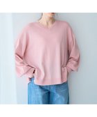 【イェッカ ヴェッカ/YECCA VECCA】のVネック袖シアーニット Pink|ID: prp329100004544738 ipo3291000000033620088
