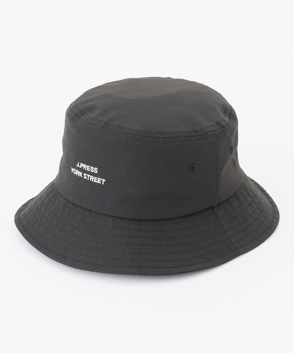 【ジェイプレスヨークストリート/J.PRESS YORK STREET】の【UNISEX】ロゴ刺繍バケットハット インテリア・キッズ・メンズ・レディースファッション・服の通販 founy(ファニー) 　ファッション　Fashion　レディースファッション　Fashion for Women　キャップ&ハット　Hats & Caps　ユニセックス　Unisex, Genderless　メッシュ　Mesh, Net Fabric　帽子　Hat, Headwear　ブラック系|ID: prp329100004544739 ipo3291000000034275706