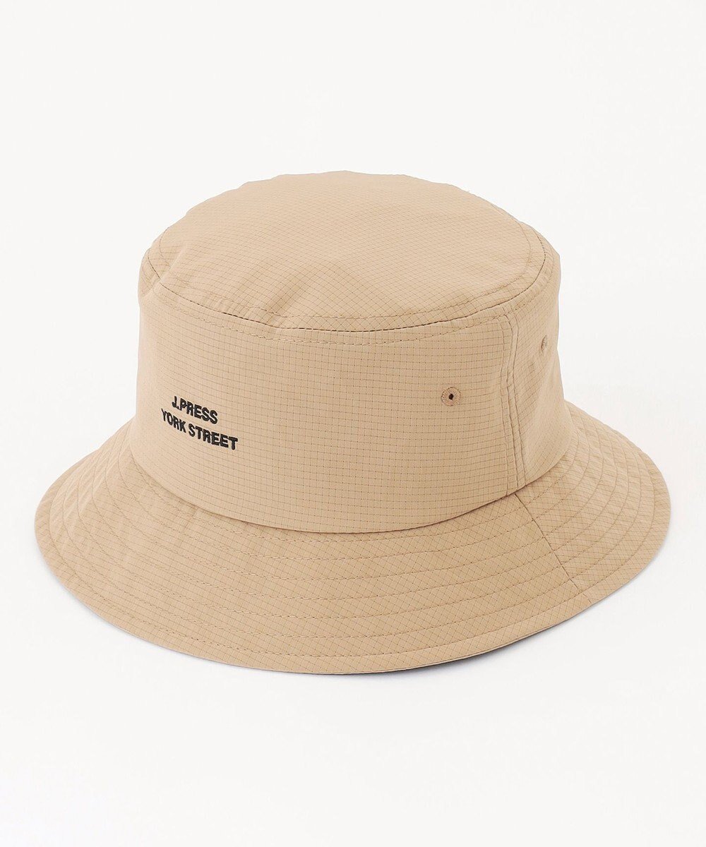 【ジェイプレスヨークストリート/J.PRESS YORK STREET】の【UNISEX】ロゴ刺繍バケットハット インテリア・キッズ・メンズ・レディースファッション・服の通販 founy(ファニー) 　ファッション　Fashion　レディースファッション　Fashion for Women　キャップ&ハット　Hats & Caps　ユニセックス　Unisex, Genderless　メッシュ　Mesh, Net Fabric　帽子　Hat, Headwear　ベージュ系|ID: prp329100004544739 ipo3291000000034275708
