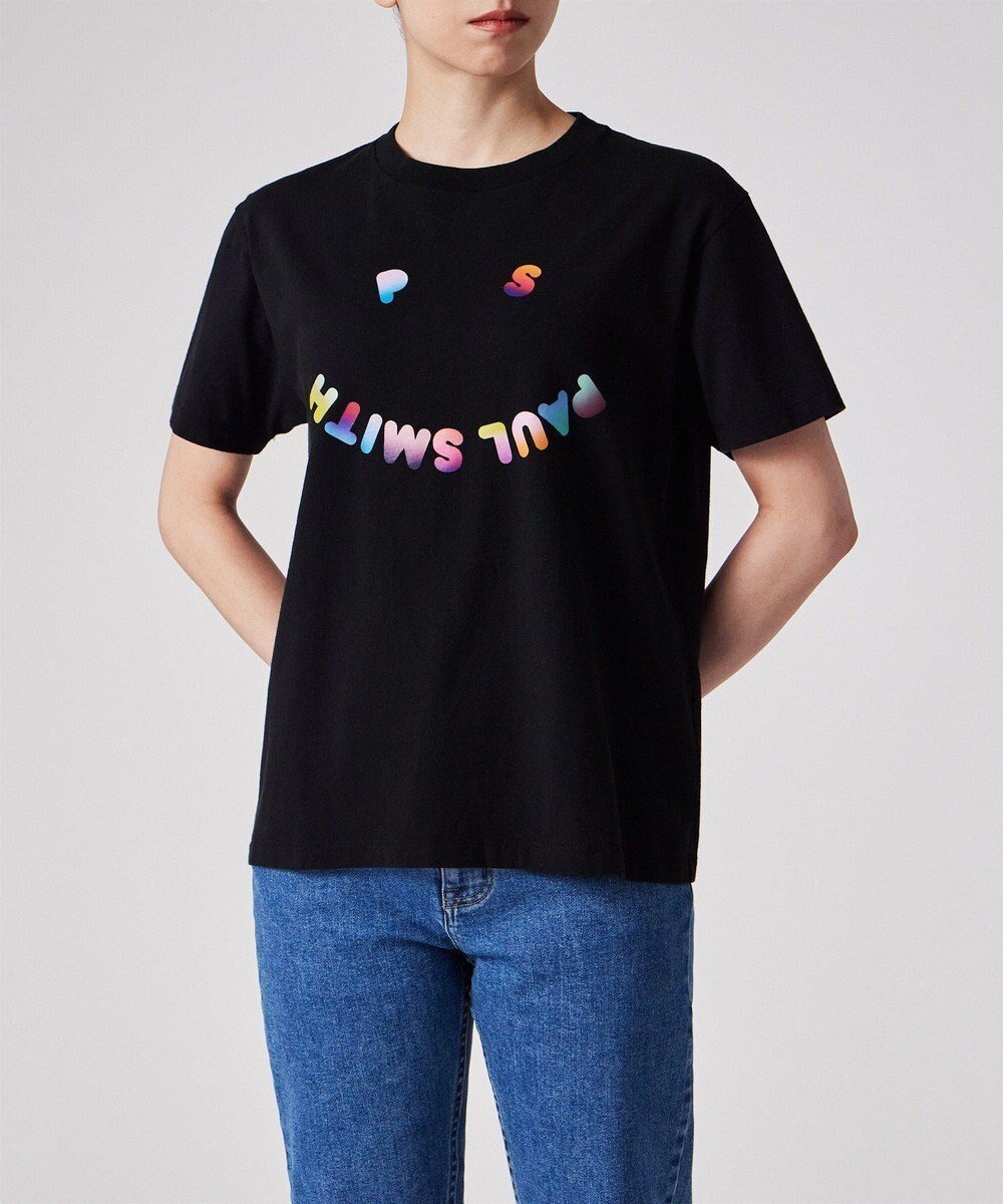 【ポール スミス/Paul Smith】のHappy グラデーション ポップ 半袖Tシャツ インテリア・キッズ・メンズ・レディースファッション・服の通販 founy(ファニー) 　ファッション　Fashion　レディースファッション　WOMEN　トップス・カットソー　Tops/Tshirt　シャツ/ブラウス　Shirts/Blouses　ロング / Tシャツ　T-Shirts　カットソー　Cut and Sewn　おすすめ　Recommend　アウトドア　Outdoor　カットソー　Cut And Sew　グラデーション　Gradation　シンプル　Simple　半袖　Short Sleeve　夏　Summer　S/S・春夏　Ss・Spring/Summer　A/W・秋冬　Aw・Autumn/Winter・Fw・Fall-Winter　ブラック|ID: prp329100004544800 ipo3291000000032114579