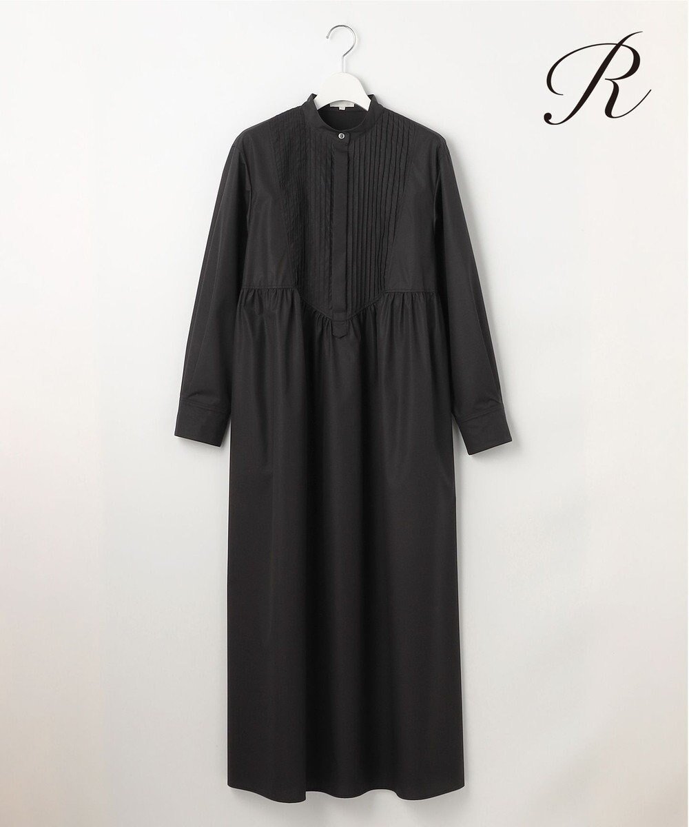 【23区/NIJYUSANKU】の【R(アール)】チンツコットン シャツワンピース インテリア・キッズ・メンズ・レディースファッション・服の通販 founy(ファニー) 　ファッション　Fashion　レディースファッション　WOMEN　ワンピース　Dress　シャツワンピース　Shirt Dresses　春　Spring　ギャザー　Gather　人気　Popularity　長袖　Long Sleeve　ブロード　Broad　S/S・春夏　Ss・Spring/Summer　夏　Summer　2025年　2025　2025春夏・S/S　Ss,Spring/Summer,2025　ブラック系|ID: prp329100004544812 ipo3291000000032114656