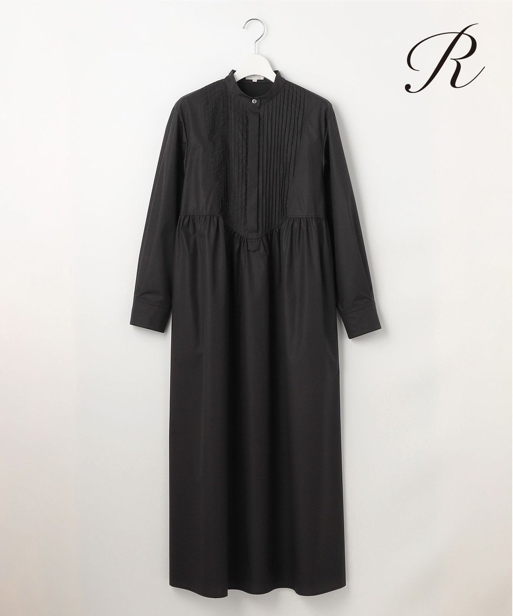 【23区/NIJYUSANKU】の【R(アール)】チンツコットン シャツワンピース インテリア・キッズ・メンズ・レディースファッション・服の通販 founy(ファニー) 　ファッション　Fashion　レディースファッション　WOMEN　ワンピース　Dress　シャツワンピース　Shirt Dresses　春　Spring　ギャザー　Gather　人気　Popularity　長袖　Long Sleeve　ブロード　Broad　S/S・春夏　Ss・Spring/Summer　夏　Summer　2025年　2025　2025春夏・S/S　Ss,Spring/Summer,2025　ブラック系|ID: prp329100004544812 ipo3291000000032280380