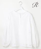 【23区/NIJYUSANKU】の【R(アール)】THOMAS MASON ボリュームスリーブ ブラウス 人気、トレンドファッション・服の通販 founy(ファニー) ファッション Fashion レディースファッション Fashion for Women トップス・カットソー Cut & Sew Tops シャツ・ブラウス・オフィスカジュアル Elegant Blouses & Button-Ups ボリューム袖・フリルスリーブブラウス Voluminous & Ruffle Sleeves / Puffy Sleeve Tops 春 Spring カッティング Cutting Detail シルク Silk, 100% Silk シルケット Silket, Silky Cotton スキッパー Skipper, Open Collar スクエア Square, Square Shape スリーブ Sleeve, Long Sleeve / Short Sleeve なめらか Smooth, Silky Texture 人気 Popular, Best Seller ハンカチ Handkerchief, Hanky S/S・春夏 SS, Spring/Summer, Warm Season 夏 Summer 2025年 2025 2025春夏・S/S Spring/Summer 2025 SS25 |ID:prp329100004544815