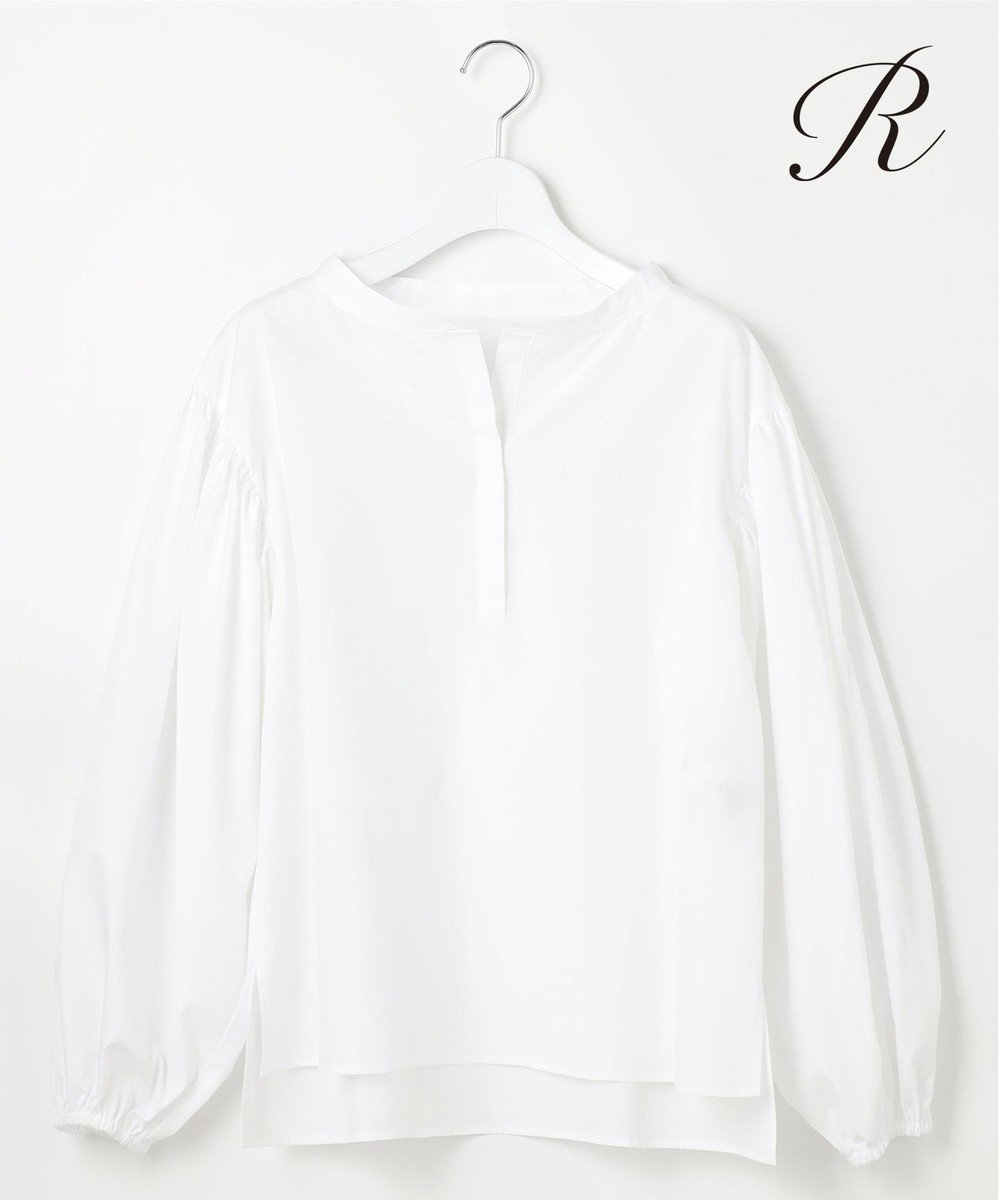 【23区/NIJYUSANKU】の【R(アール)】THOMAS MASON ボリュームスリーブ ブラウス 人気、トレンドファッション・服の通販 founy(ファニー) 　ファッション　Fashion　レディースファッション　Fashion for Women　トップス・カットソー　Cut & Sew Tops　シャツ・ブラウス・オフィスカジュアル　Elegant Blouses & Button-Ups　ボリューム袖・フリルスリーブブラウス　Voluminous & Ruffle Sleeves / Puffy Sleeve Tops　春　Spring　カッティング　Cutting Detail　シルク　Silk, 100% Silk　シルケット　Silket, Silky Cotton　スキッパー　Skipper, Open Collar　スクエア　Square, Square Shape　スリーブ　Sleeve, Long Sleeve / Short Sleeve　なめらか　Smooth, Silky Texture　人気　Popular, Best Seller　ハンカチ　Handkerchief, Hanky　S/S・春夏　SS, Spring/Summer, Warm Season　夏　Summer　2025年　2025　2025春夏・S/S　Spring/Summer 2025 SS25　 other-1|ID: prp329100004544815 ipo3291000000033189609