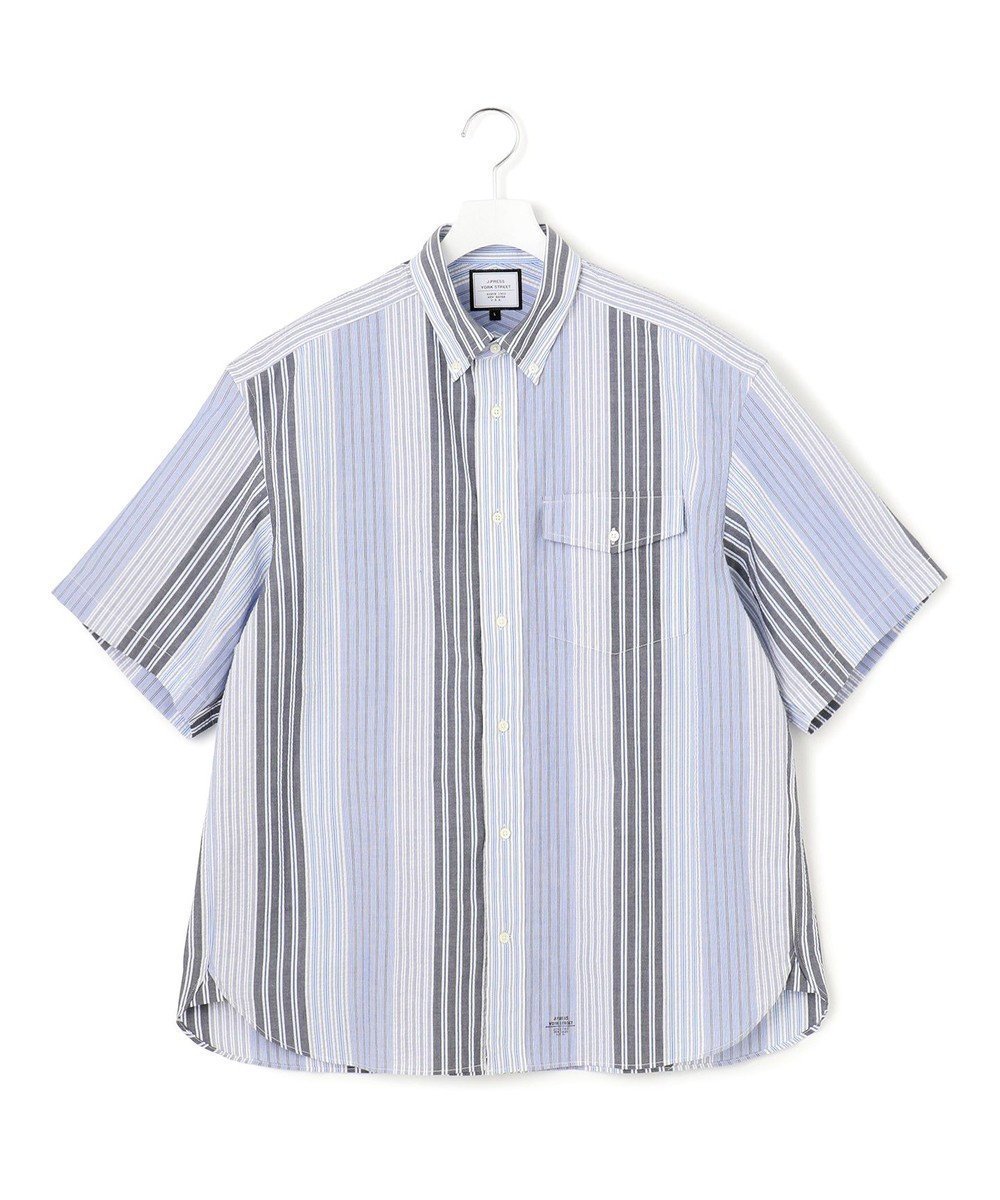 【ジェイプレスヨークストリート/J.PRESS YORK STREET】の【UNISEX】ランダムストライプ シャツ インテリア・キッズ・メンズ・レディースファッション・服の通販 founy(ファニー) 　ファッション　Fashion　レディースファッション　Ladies' Fashion Online　トップス・カットソー　Tops/Tshirt　シャツ/ブラウス　Shirts/Blouses　ユニセックス　Unisex　ストライプ　Stripe　タイプライター　Typewriter　ランダム　Random　夏　Summer　定番　Standard　春　Spring　S/S・春夏　Ss・Spring/Summer　ブルー系1|ID: prp329100004544820 ipo3291000000032647759