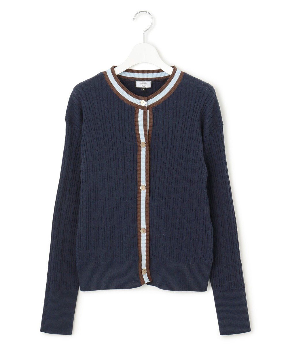 【ジェイプレスヨークストリート/J.PRESS YORK STREET】の【WOMEN】コットンベーシック ニットカーディガン インテリア・キッズ・メンズ・レディースファッション・服の通販 founy(ファニー) 　ファッション　Fashion　レディースファッション　Ladies' Fashion Online　トップス・カットソー　Tops/Tshirt　ニット　Knit Tops　カーディガン　Cardigans　カーディガン　Cardigan　コンパクト　Compact　ショート　Short　フィット　Fit　ベーシック　Basic　ボトム　Bottom　夏　Summer　春　Spring　S/S・春夏　Ss・Spring/Summer　ネイビー系|ID: prp329100004544821 ipo3291000000032667623