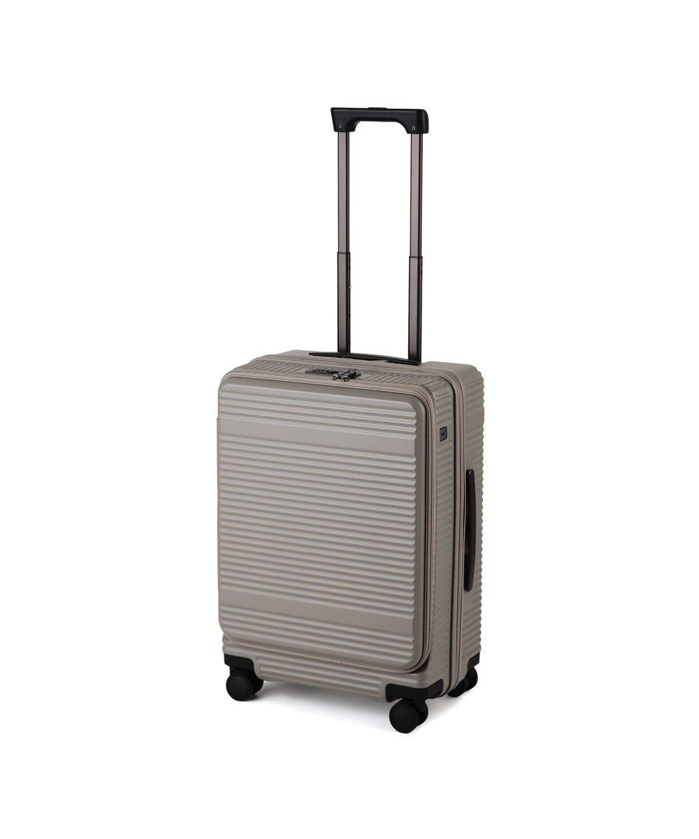 【エースバッグズアンドラゲッジ/ACE BAGS & LUGGAGE】のace. サルートン フロントオープンスーツケース Mサイズ 47～57L 05362 インテリア・キッズ・メンズ・レディースファッション・服の通販 founy(ファニー) 　ファッション　Fashion　レディースファッション　Fashion for Women　スーツ　Business Suits & Workwear　シンプル　Simple, Minimal　スマート　Smart, Elegant　フロント　Front, Front Design　リュック　Backpack, Rucksack　再入荷　Restock / Back in Stock　新作・新入荷　New Arrivals / New In　旅行　Travel　スーツケース キャリーケース　Suitcase / Carry Case　グレージュ|ID: prp329100004544857 ipo3291000000033443504