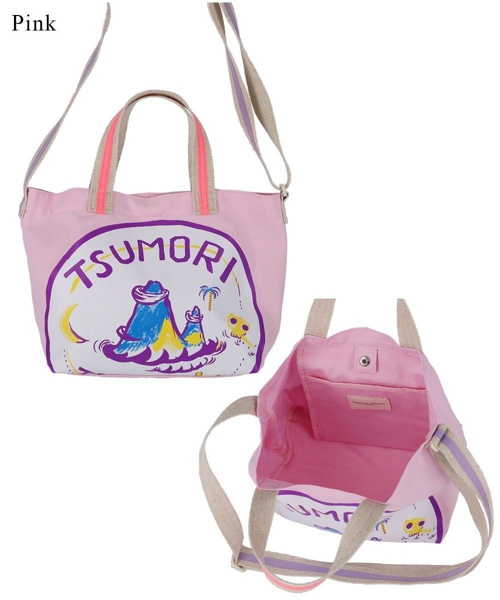 【ツモリチサト キャリー/tsumori chisato CARRY】のトレジャーアイランド ハンドバッグ 2way ショルダーバッグ インテリア・キッズ・メンズ・レディースファッション・服の通販 founy(ファニー) 　ファッション　Fashion　レディースファッション　WOMEN　バッグ　Bag　イエロー　Yellow　イラスト　Illustration　コンパクト　Compact　軽量　Lightweight　スマホ　Smartphone　財布　Wallet　手描き　Hand Drawn　ハンドバッグ　Handbag　プリント　Print　ポーチ　Pouch　旅行　Travel　ピンク|ID: prp329100004544907 ipo3291000000032276660