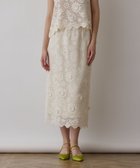 【グレース コンチネンタル/GRACE CONTINENTAL】のクロシュ刺繍スカート ホワイト|ID: prp329100004544910 ipo3291000000032708131