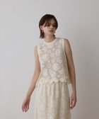 【グレース コンチネンタル/GRACE CONTINENTAL】のクロシュ刺繍トップ ホワイト|ID: prp329100004544912 ipo3291000000032708134